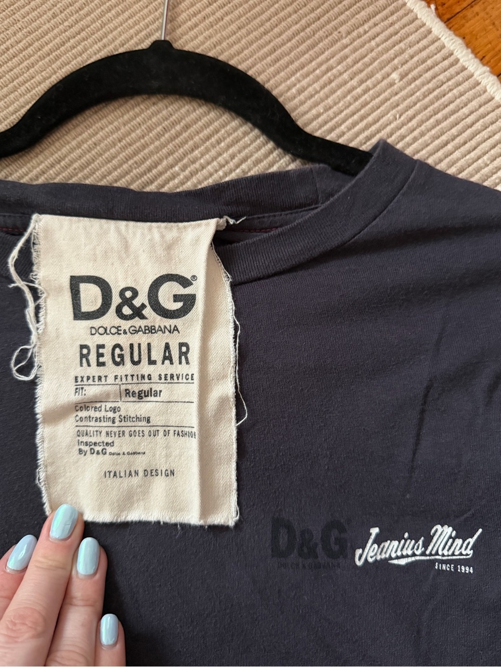 Dolce & Gabbana Men's Short Sleeve T-Shirt in Dark Navy Blue